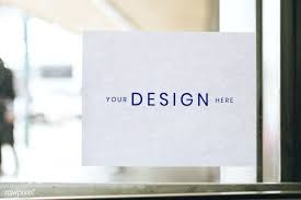 Rectangle Paper Sign Mockup On A Glass Door Free Image By Rawpixel Com Mckinsey In 2020 Sign Mockup Window Signs Glass Door