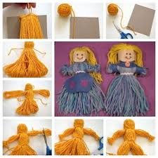 Crafts Diy Doll Kids Yarn Oyuncak Iplik Elisi Tig Isleri