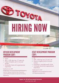 Rejeki group merupakan perusahaan yang bergerak dibidang penjualan kendaraan toyota & daihatsu terbaru mengajak anda yang profesional & handal untuk kualifikasi umum: Lowongan Kerja Lowongan Kerja Pt Toyota Astra Motor April 2019