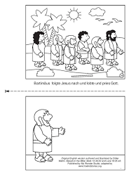 Die Heilung Des Blinden Bartimaus Malbuch Kinderkirche Religionsunterricht Bibel Geschichten