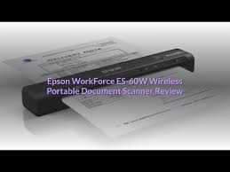 Follow the instructions on the start here sheet to install the scanner software on your computer. Epson Workforce Es 60w Wireless Portable Document Scanner Review Youtube
