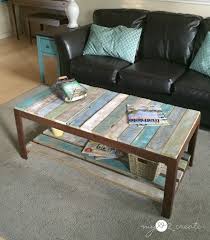 Remodelaholic Update A Glass Top Coffee Table With A Pallet Pallet Wood Coffee Table Wood Table Diy Coffee Table Wood
