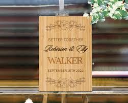 Personalised 3D Raised Name Plywood Wedding Welcome Sign, Custom Etching  Rustic/ Vintage Wooden Engagement/ Birthday/ Event Party Signage