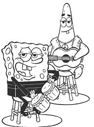 Spongebob And Patrick Playing Musical Instrument Coloring Page Spongebob Cartoon Coloring Pages Cartoon Coloring Pages Spongebob Coloring Coloring Pages