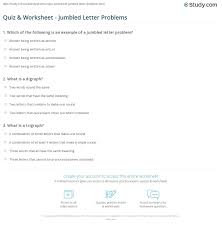 It's free and no registration is needed to generate your own custom printable word scrambles! Quiz Worksheet Jumbled Letter Problems Study Com