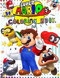 Find more coloring pages online for kids and adults of super mario odyssey coloring pages to print. Super Mario Coloring Book 50 Illustrations Tanishi Megan 9781725066786 Amazon Com Books