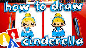 How To Draw Cute Cinderella Kawaii Art For Kids Hub Art For Kids Hub Cute Drawings Kawaii Art