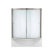 Nowadays, the bathtubs and also shower faucets provide more than a high flow home depot tub shower units, shower enclosures. American Standard Ovation 60 In Standard Fit Bathtub Kit With Left Hand Drain And Sliding Tub Shower Door In Satin Nickel Td001l Ov 011 295 The Home Depot