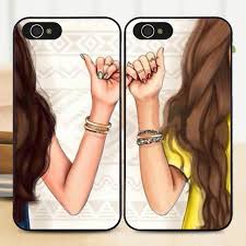Best Friends Bff Girl Matching Phone Case Cover For Iphone 8 6s 7 Plus X Xs Max Best Friend Drawings Drawings Of Friends Friends Sketch