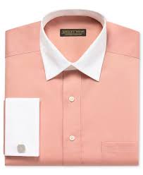 Donald J Trump Dress Shirt Solid Long Sleeve Shirt With White Collar And French Cuff Reviews Dress Shirts Men Macy S Mens Shirt Dress Business Attire For Men Shirts