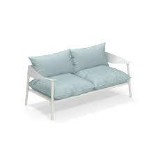 Ti piace il look di questo divanetto? Divano Due Posti Da Giardino Esterno In Alluminio E Eco Cuoio Collezione Terramare Emu