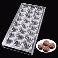 Chocolate Mold 24 Cells Diy 3d Sea Shell Shaped Plastic Clear Ice Jelly Candy Mould Pc Cube Tray Baking Tool Wish Polycarbonate Chocolate Molds Chocolate Molds Chocolate Candy Molds
