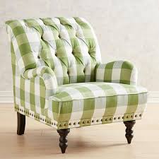 Green Plaid Chair Chairs Plaid Chair Furniture Plaid Living Room
