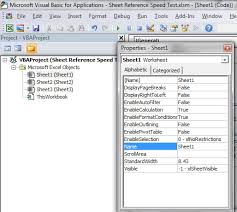 Is that good or bad? Excel Vba Sheet Reference Speed Vba And Vb Net Tutorials Education And Programming Services