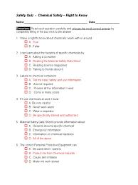 Think you know a lot about halloween? Chemical Safety Answer Key Pdf