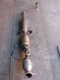 The catalytic converter is part of the car's emissions control system. Toyota Prius Toyota Prius Catalytic Converter