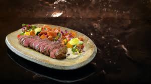 Sonya Hadil S Chargrilled Lamb With Moutabel And Fattoush Salad Fattoush Salad Lamb Recipes Salad Recipes