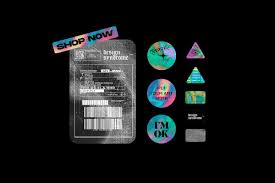 Holographic Sticker Generator Texture Graphic Design Cover Art Design Sticker Design