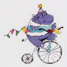 If you're new to the craft, though, you'll need to get a few basics down before you start shopping for a. Klart Hippo On A Bicycle Cross Stitch Kit 123stitch