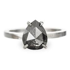2 52 Carat Natural Black Diamond Engagement Ring Point No Point Stud Black Diamond Wedding Rings Black Diamond Ring Engagement Diamond Engagement Ring Simple