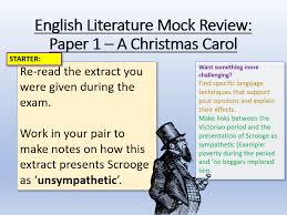 A Christmas Carol Mock Exam Review Teaching Resources