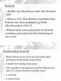 Akta kontrak, akta kontrak kerajaan. Undang Undang Kontrak