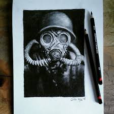When did people start to wear gas masks? Gas Mask Sketchbook Gita