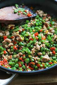 Minced Pork With Green Bean Spice The Plate Recipe Pork Mince Recipes Asian Vegetables Vegetable Recipes
