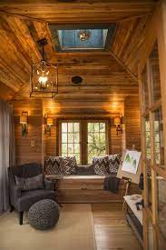 Small white treehouse with ladder and red roof. Pin On Dream Home Elements