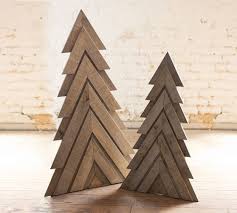 Learn how to make it here. Rustic Wooden Christmas Trees Set Of 2 Pottery Barn