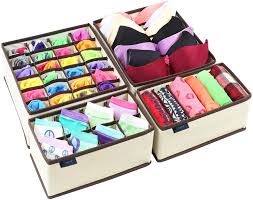 Apr 13, 2020 · 15+ best bra storage & underwear organization ideas 1. Ticent Co Bra Underwear Drawer Organiser Collapsible Closet Dividers And Foldable Storage Box For Socks Neck Ties Scarves And Handkerchiefs Set Of 4 Amazon Co Uk Home Kitchen