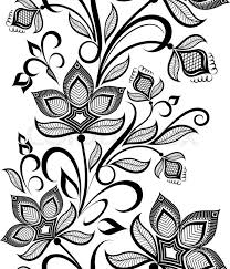 Classic black and white floral patterns for you to download and use in your next web design or graphic design project, created by sccnn.com. Seamless Black And White Floral Stock Vector Colourbox