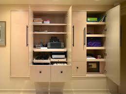To do this, you should be able to use a small pry bar and hammer along the back wall the cabinets will sit against. Pull Out Shelf For Printer Interior Wall Design Office Wall Cabinets Cabinetry Design