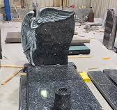 DaleiStone | Viscont White + Angola Black Granite Headstone ...