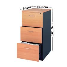 The drawer should open about halfway. Mantone 3 Drawer Filing Cabinet Storage Select Beech Ironstone Bunnings Australia