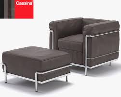 3ds Le Corbusier Lc2 Chair Modern Sofa Chair Furniture