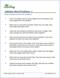 Engaging questions and fun visuals motivate students to master new concepts. 1st Grade Word Problem Worksheets Free And Printable Problem Solving Worksheet Word Problem Worksheets Word Problems
