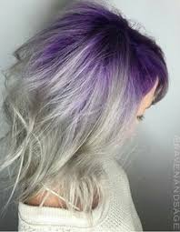 Gray Purple Ombre Dyed Hair Silver Hair Color Grey Hair Color Silver Grey Hair