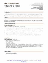 Pipe Fitter Resume Samples Qwikresume