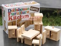 Kitchen Furniture Miniature Wooden Dollhouse Furniture Sets Toys For Children Free Shipping Dollhouse Furniture Sets Wooden Dollhouse Kitchen Furniture