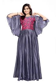 102cmhandmade in italyworldwide shipping and gift box included. Stylish Grey Embroidery Towel Work Umbrella Design Silk Gown