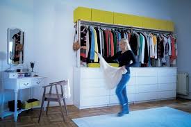 Malm Regal Kleiderstange Idee Dressing Amenagement Dressing Idee Rangement