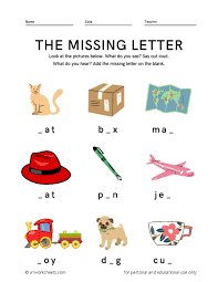 Each resource image is a direct link to the pdf file. Kindergarten Cvc Words Write The Missing Letters Worksheets