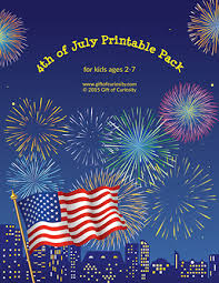 Patriotic bingo in red and blue. 4th Of July Printables Pack Gift Of Curiosity