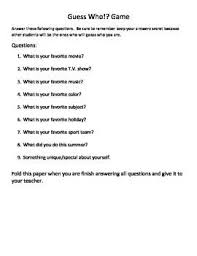 Guess Who Icebreaker Game By Tim Ledington Teachers Pay Teachers Ice Breaker Games For Adults Games For Teens This Or That Questions