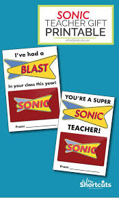 We offer a wide range of metallic foil colours such as gold, silver and rose gold. Sonic Teacher Gift Card Printable A Few Shortcuts