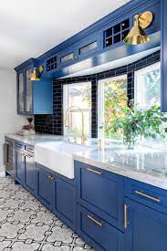 Going into 2021, wood stained kitchen cabinets will still be popular in more traditional kitchens. 75 Beautiful Modern Blue Kitchen Pictures Ideas July 2021 Houzz