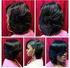 Tapered On The Side Feathered Bob Quick Weave Hairstyles Hair Lengths Weave Bob Hairstyles
