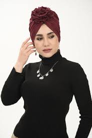 Hazir Gullu Bone Bordo Sal Pijama Model