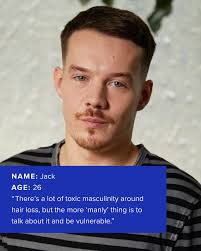 Meet Jack. He's been using Hair + Me for three months, and knows that  confidence starts with consistency. Swipe to see Jack's go-to Hair + Me  routine and a few behind-the-scenes moments